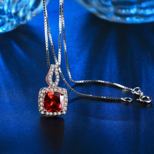 Kalung Emas Rose Gold Berlian Merah (Perhiasan Wanita Premium) - BN002